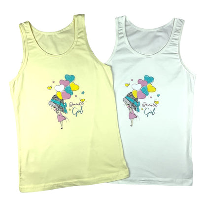 LOREZA ® 5 Mädchen Baumwolle Unterhemden Tank Top Kinder - Gr. 92-170