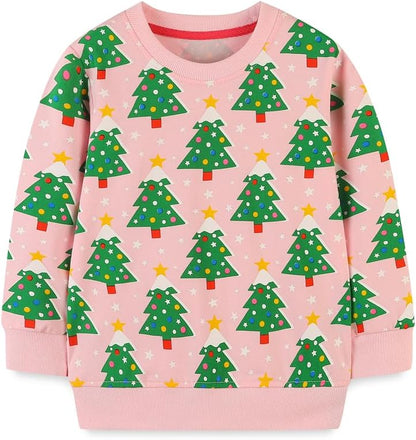 LitBud Mädchen Sweatshirts Einhorn Pullover für Kleinkind Kleidung Top Langarm Jumper Rundhals T Shirt Herbst Winter für Kinder Größe 1-7 Jahre