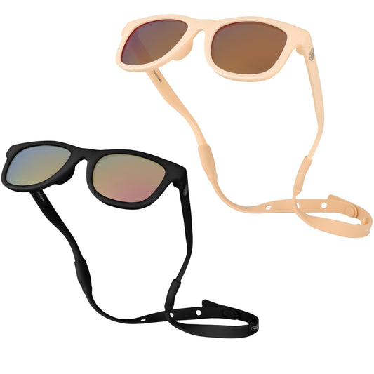 Polarized Baby Sunglasses with Strap - Unbreakable Flexible Toddler Sunglasses for Toddlers Newborn 0-24 Months