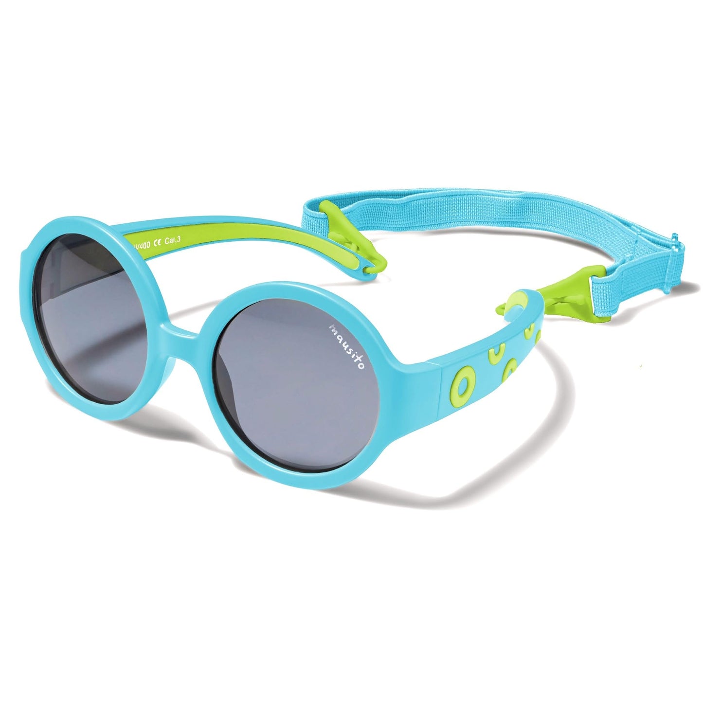 Mausito Sonnenbrille Kinder 6-24 Monate & 2-5 Jahre | VERGLEICHSSIEGER Kindersonnenbrille 100% UV-Schutz | BIEGSAM | Schadstofffreie Kindersonnenbrillen mit Band | Europäisches Design für Kinder