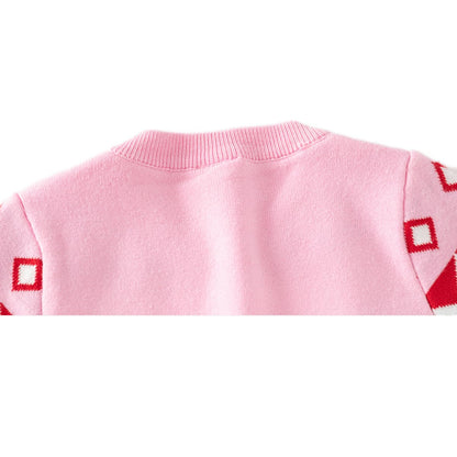 Fandecie Children's Christmas Jumper Cotton Crew Neck Christmas Elk Santa Sweater Girls Boys Sweatshirt Jumper 2-7 Years