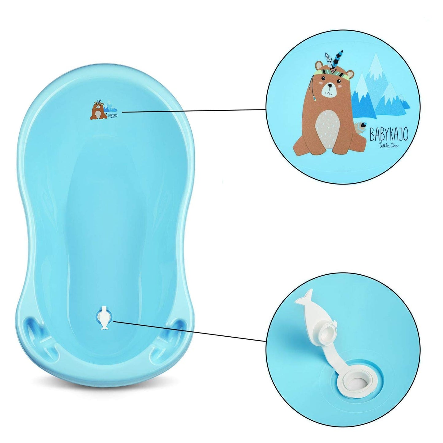 Baby Badewanne mit Gestell 4 Set TÜV Rheinland zertifiziert! Babybadewannen + Baby Badewannensitz +Abfluss + Gestell - Babywanne mit Ständer! Baby Pflegeset für Neugeborene.
