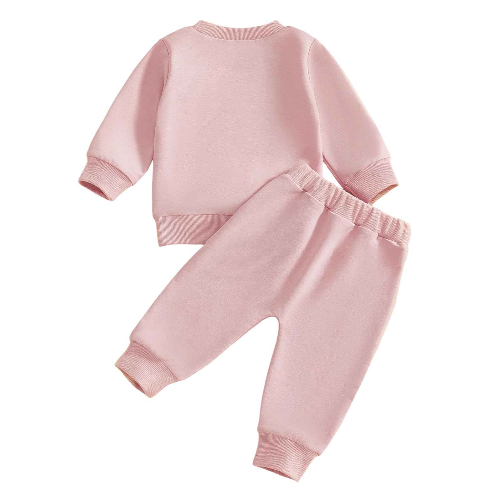 Geagodelia Baby Jungen Mädchen Ostern Outfit Kleidung Osterhase Babykleidung Set Sweatshirt Langarmshirt + Hose Neugeborene Kleinkinder Weiche Babyset My First Easter