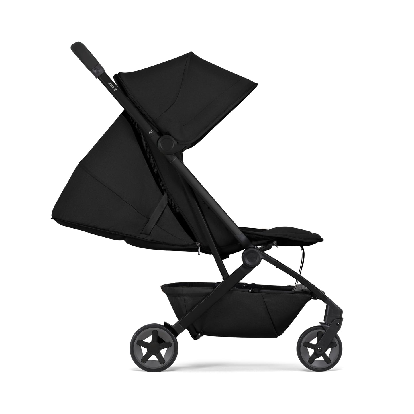 Joolz Aer2 Reise-Kinderwagen – Kompakter Reisebuggy für Babys und Kleinkinder, Einhand-Faltung, Liegefunktion & UPF 50+ Sonnendach, Flugzeug Handgepäck tauglich, ideal für Reisen (Space Black)