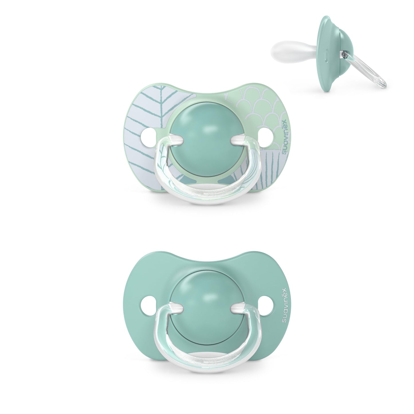 Suavinex, Set mit 2 Schnullern für Babys 0-6 Monate, Symmetrisch, Super weich und flexibel, Dreams Pink, 2er-Pack