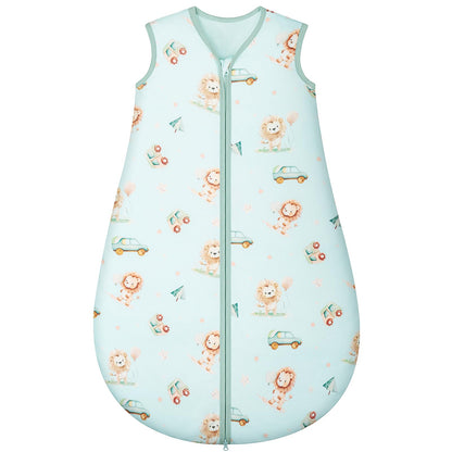 Yukkidds Baby Summer Sleeping Bag, 100% Cotton, 0.5 Tog, beige elephant, 0 - 6 months