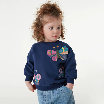 CM-Kid Sweatshirt Mädchen Langarm Pullover Kinder Shirts Baumwolle Warm Tops 1-7 Jahre Gr.92-122