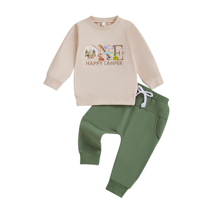1. Jahr Geburtstag Outfit Baby Junge Kleidung Set Langarm Sweatshirt und Hose Kleidung Sets für Jungen