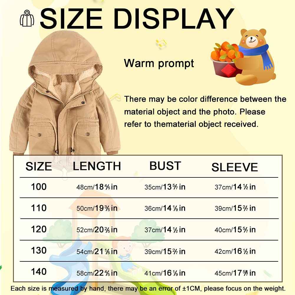 Winter Jacket for Boys and Girls, Warm Hoodie Outfits, Thick Coat, Baby Winter Coats
