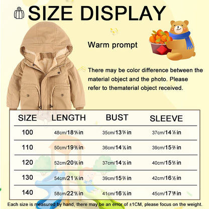 Winter Jacket for Boys and Girls, Warm Hoodie Outfits, Thick Coat, Baby Winter Coats
