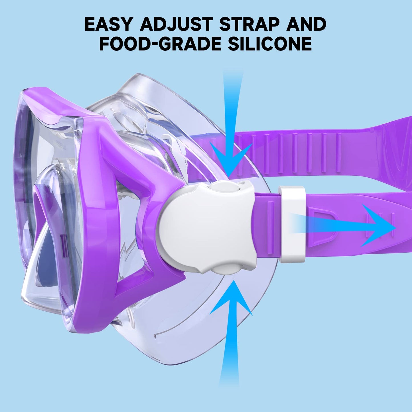 Findway Children's Diving Goggles, Swimming Goggles, Snorkel Mask for Boys Girls Teenagers, Diving Mask with Nose Cover, 180° Panorama, HD, Anti-Fog, Anti-Leak, Diving Goggles for Children 4-16 Years