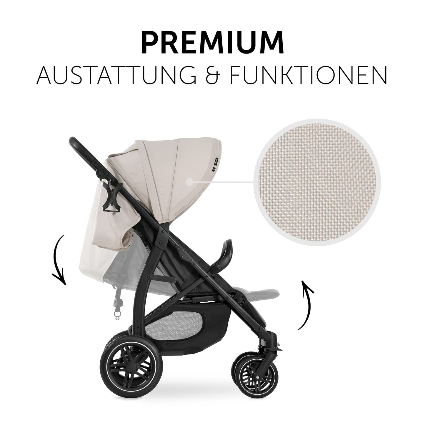 hauck Rapid 4D, Rosa - Kinderbuggy mit Liegefunktion ab Geburt bis 22 kg - UV Schutz 50+ - Klein Zusammenklappbar - Höhenverstellbarer Schieber mit Getränkehalter - Pannensichere Gummi Räder - Meloni2