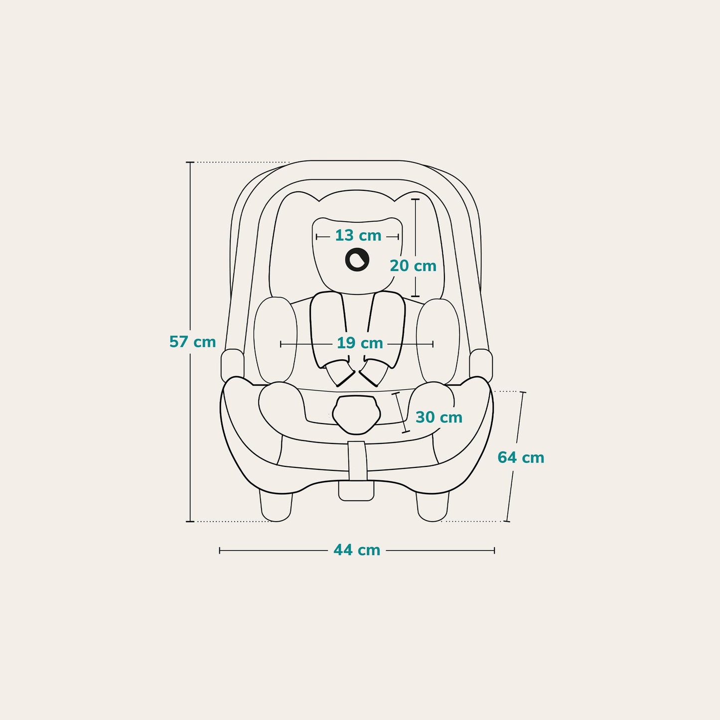 LIONELO ASTRID i-Size Baby Autositz 40-87 cm, Babyschale Gruppe 0+, Rückwärtsgerichtete Montage, 3-Punkt-Sicherheitsgurt Seitenschutz, Sitzeinlage Dri-Seat - Meloni2