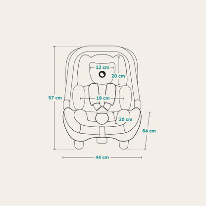 LIONELO ASTRID i-Size Baby Autositz 40-87 cm, Babyschale Gruppe 0+, Rückwärtsgerichtete Montage, 3-Punkt-Sicherheitsgurt Seitenschutz, Sitzeinlage Dri-Seat - Meloni2