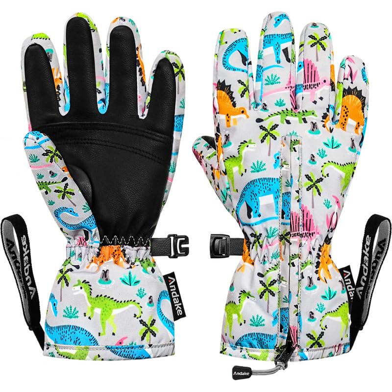 Andake Children's gloves, windproof, waterproof, warm winter gloves, skiing, outdoor sports, riding gloves, boys and girls