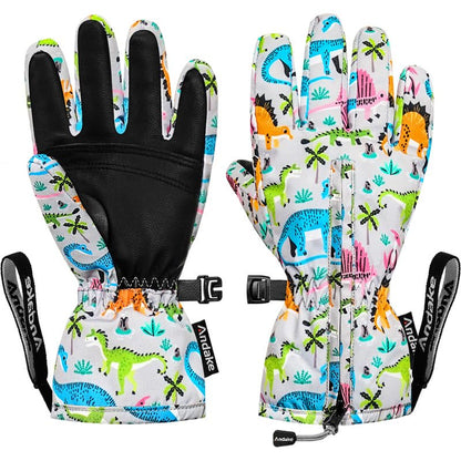 Andake Children's gloves, windproof, waterproof, warm winter gloves, skiing, outdoor sports, riding gloves, boys and girls