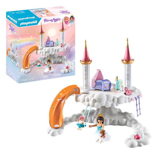 PLAYMOBIL Princess Magic 71360 Heavenly Baby Cloud, Magic Nursery in the Clouds, Includes Baby Cradle, Rocking Horse, Teddy Bear and More, Toy for Children from 4 Years