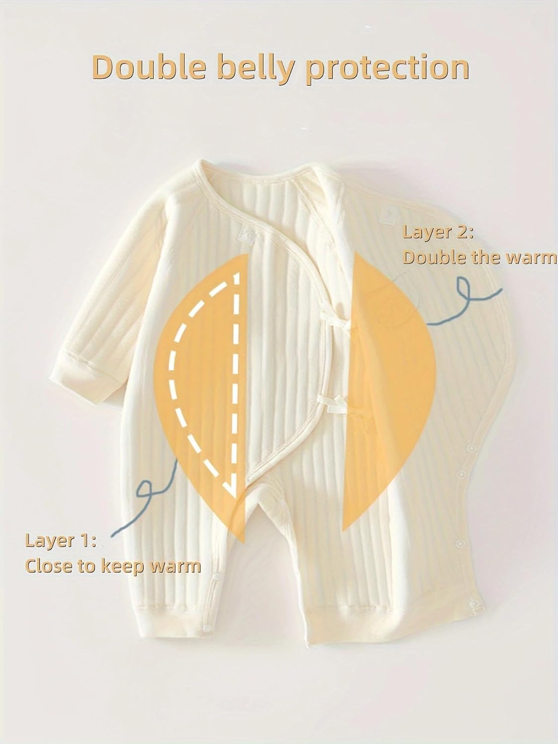Babyfond 1 Pack Baby Bodysuit, Neugeborenes Baby warmer Baumwollbody mit Hut, 100% Baumwolle Kleinkind Homewear Verdickte Frühlings- und Herbstkleidung