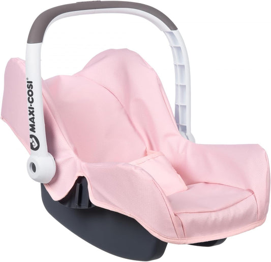 Smoby - Maxi Cosi Autositz - Autositz mit Tragebügel im Original Maxi-Cosi Design, Puppen-Zubehör für Puppen bis 42 cm, für Kinder ab 3 Jahren, rosa