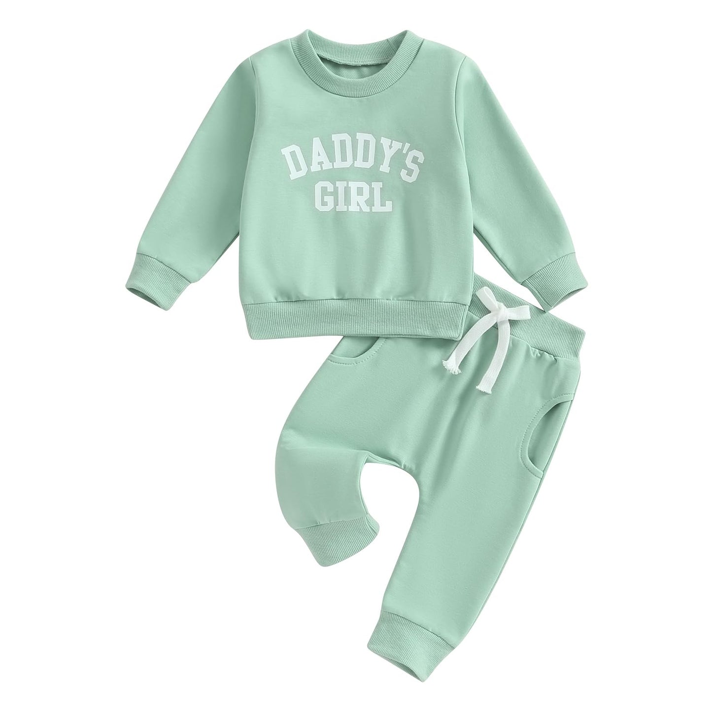 Himllauen Baby Mädchen Kleidung Sweatshirt + Lange Hose Zweiteiler Babykleidung Set Kleinkind Outfits