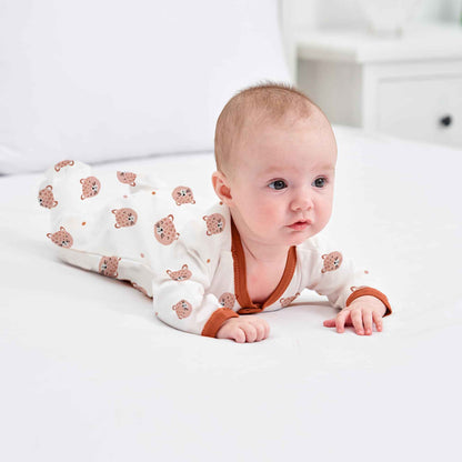 Baby Sleeping Bag Cotton with Feet with Buttons Size 56 62 68 cm for Boys Girls Newborns Pack of 3