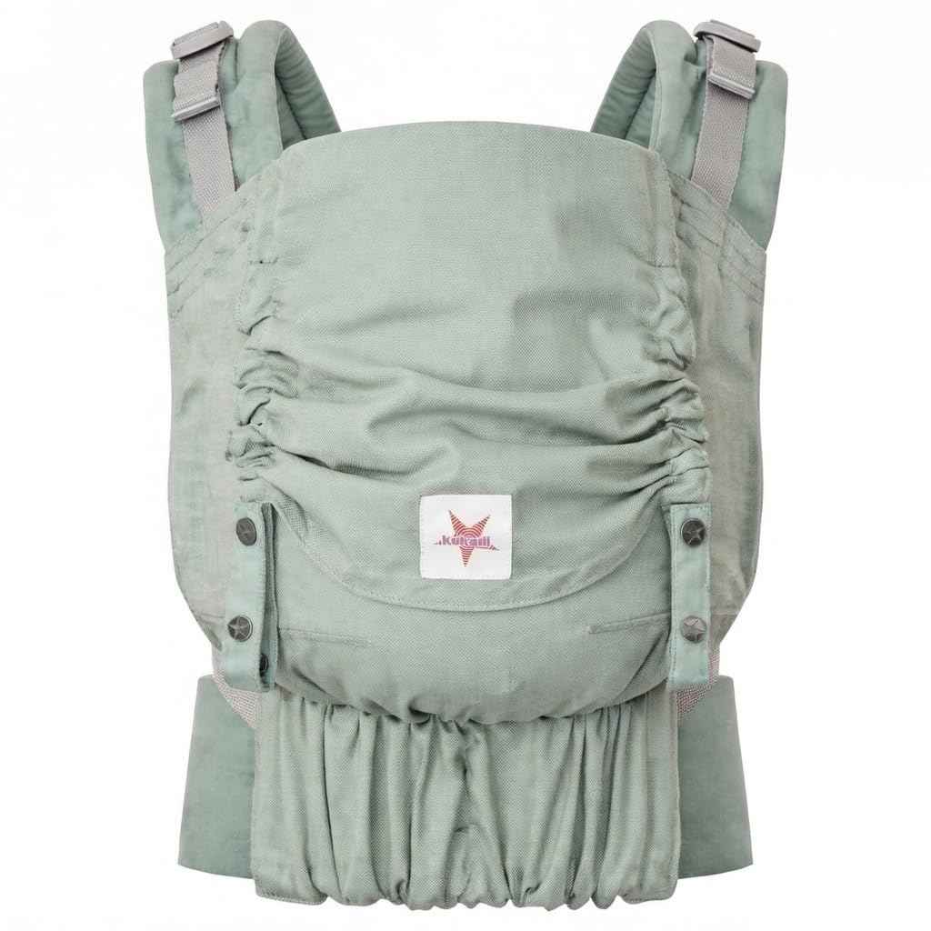 KOKADI Babytrage Flip Just Mint - Babytrage ab Geburt ✓ Ergonomisch ✓ Mitwachsend ✓ Half-Buckle ✓ Bio-Baumwolle ✓ GOTS zertifiziert ✓ GRATIS BeutelGröße: Baby