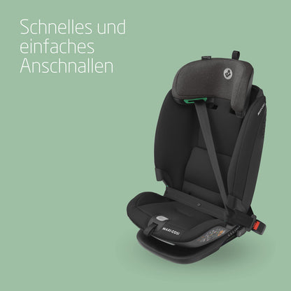 Maxi-Cosi Titan Plus i-Size, mitwachsender Kinderautositz, 15 Monat-12 Jahre (76-150 cm), G-CELL-Seitenaufprallschutz, 4 Liegepositionen, weiche Schaumstoffpolster in Kopfstütze, Authentic Black - Meloni2