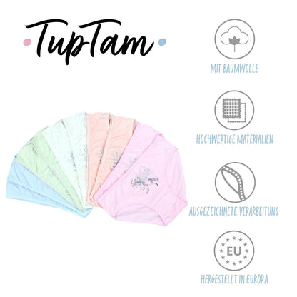 TupTam Unterhosen Mädchen 10er Pack – Bequeme Unterwäsche für Mädchen aus Baumwolle
