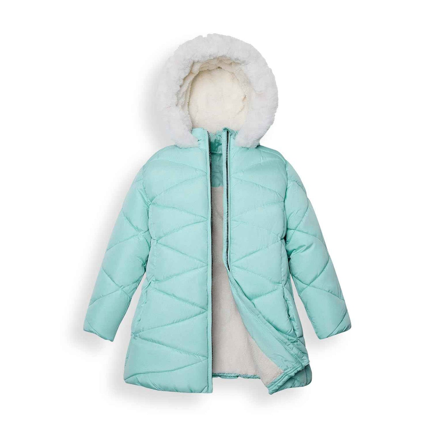 Sunny Sprout Girls' Winter Coats with Hood - Girls' Outerwear Winter Puffer Jacket with Heavy Fleece Lining | Children's Jackets & Coats