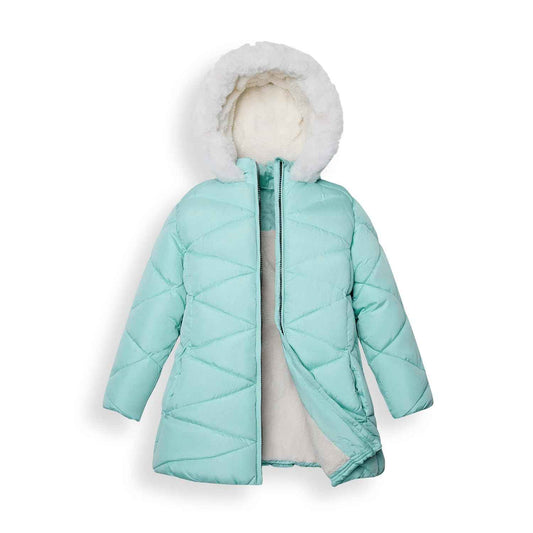 Sunny Sprout Girls' Winter Coats with Hood - Girls' Outerwear Winter Puffer Jacket with Heavy Fleece Lining | Children's Jackets & Coats