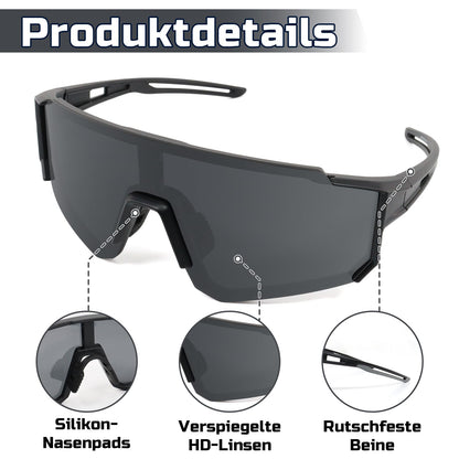 Rosedreamer Schnelle Brille Sport Sonnenbrille Herren Damen Polarisierte Sonnenbrille Fahrradbrille Laufbrille für MTB Rennrad Radfahren Biking Ski FahrradLaufen mit UV400 Schutzbrille