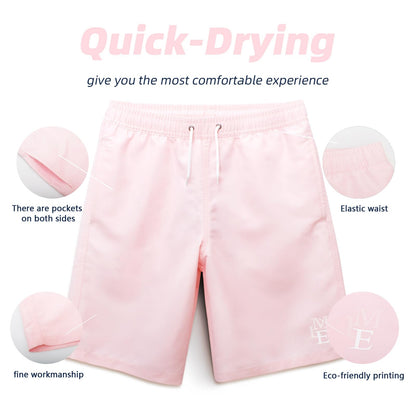 MEILONGER Badehose Jungen Badeshorts Schnelltrocknend Boardshorts mit Netzfutter Taschen und Verstellbarem Tunnelzug