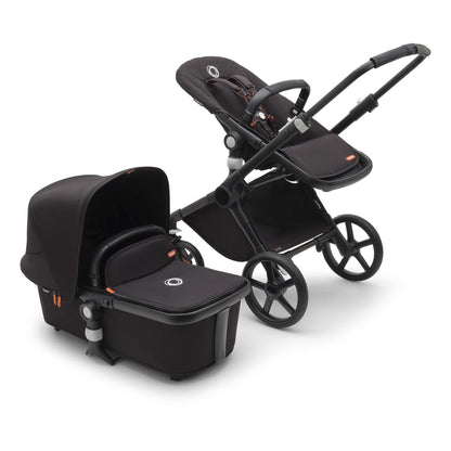 Bugaboo Fox Cub All Terrain Pushchair, Lightweight and Sturdy Pram, Durable Design and Extra Large Sun Canopy, One Piece and Self Standing Foldable - Black