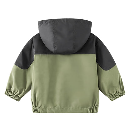 Volunboy Baby Hooded Jackets, Boys Long Sleeve Windproof Coat Cartoon Print Jackets
