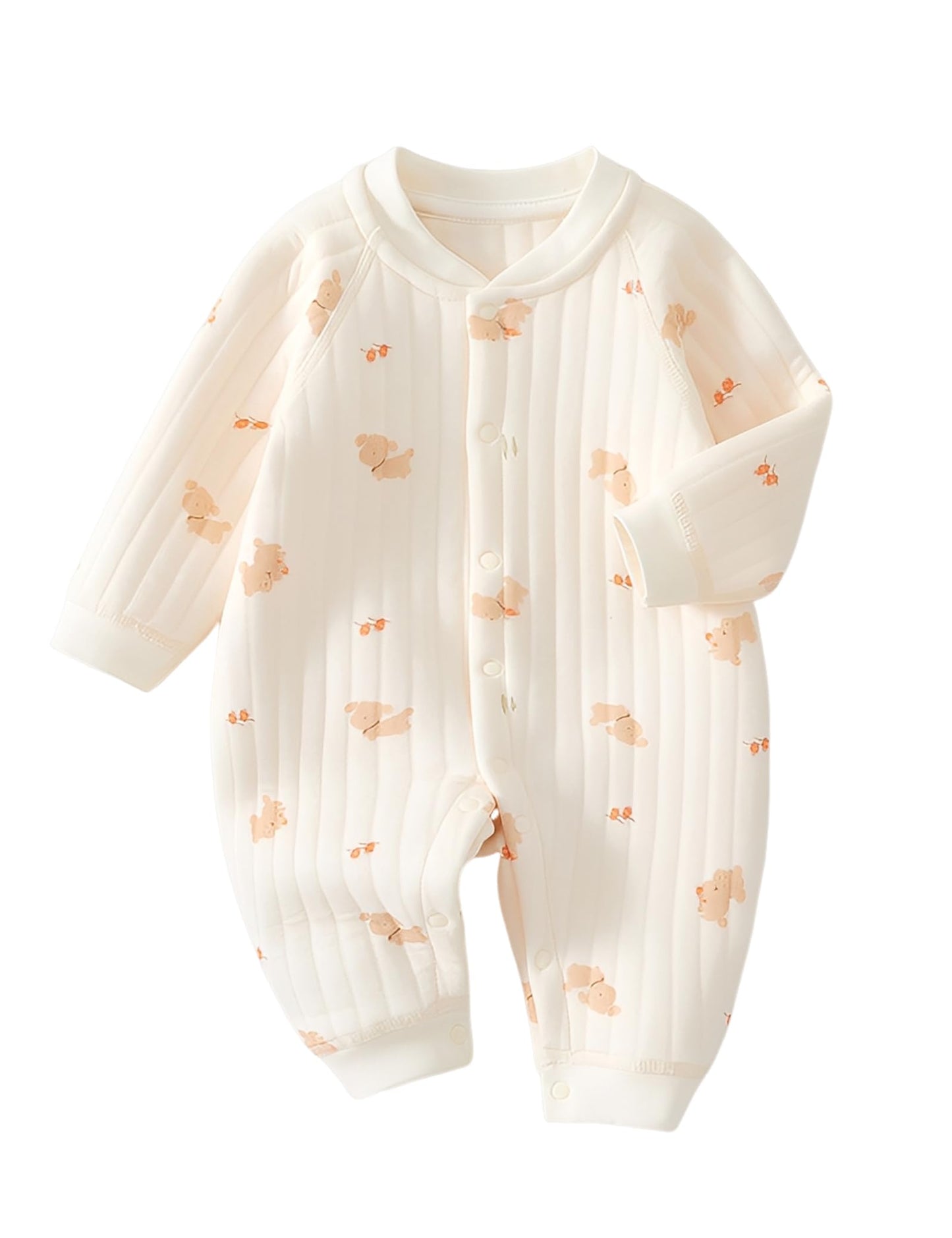 Neugeborener Unisex Strampler, Langarm-Overall, 100 % Baumwolle, weich und bequem, für Babys, Oberbekleidung und Nachtwäsche, geeignet für alle Jahreszeiten