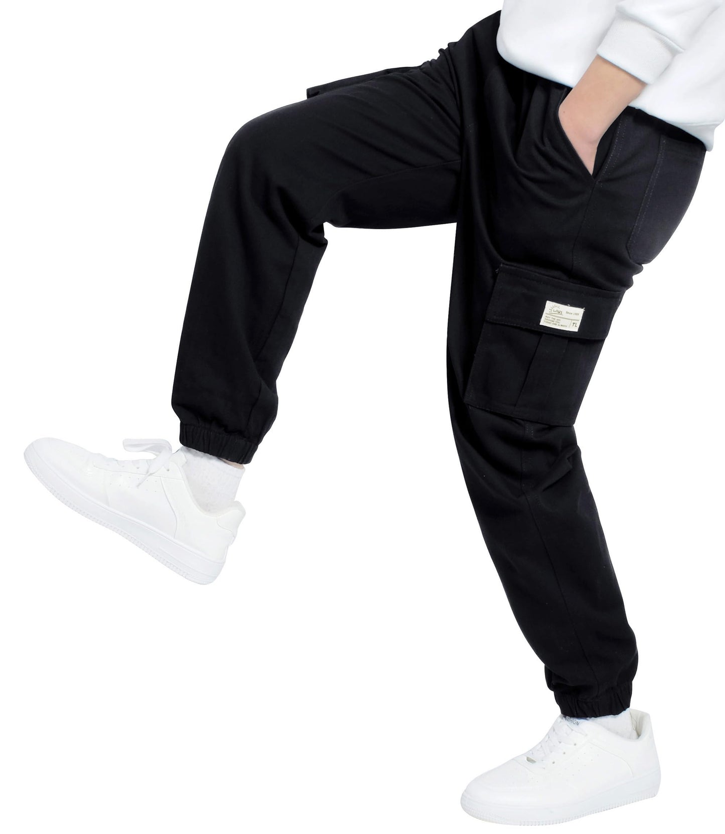 LAUSONS Hosen für Jungen Cargohose Kinder Hose Cargo Jogginghose Freizeithose mit Gummizug