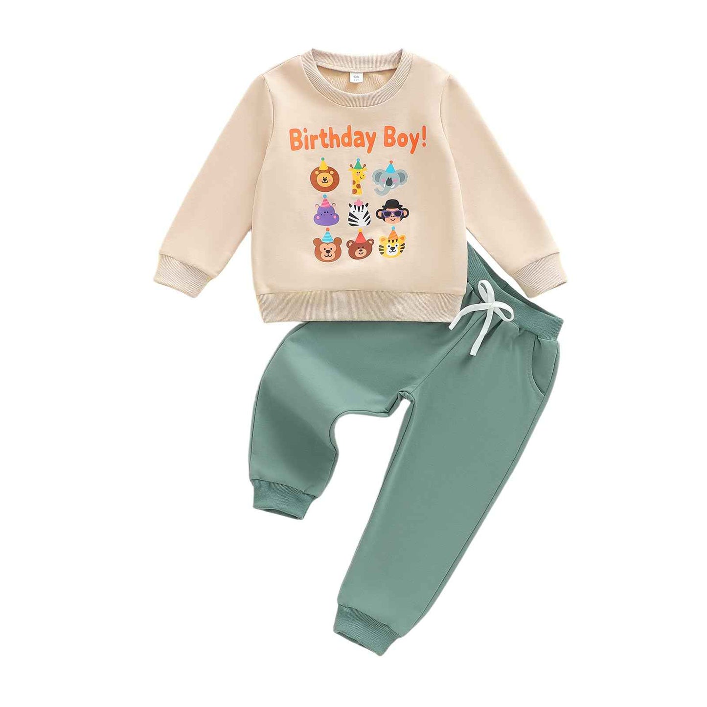 Geagodelia 1st Year Birthday Outfit Baby Boy Clothing Set Long Sleeve Sweatshirt and Trousers Clothing Sets for Boys