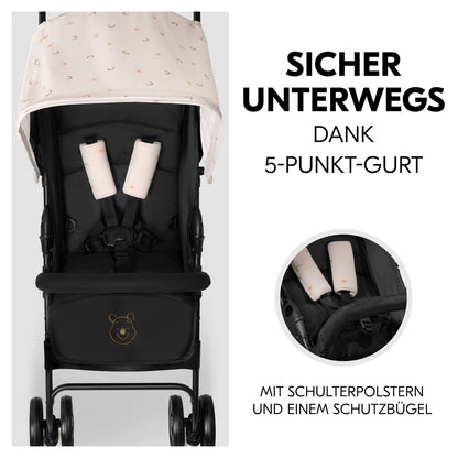 Hauck Lightweight Stroller up to 18 kg with reclining function from birth, small foldaway, sun canopy, large basket - Meloni2