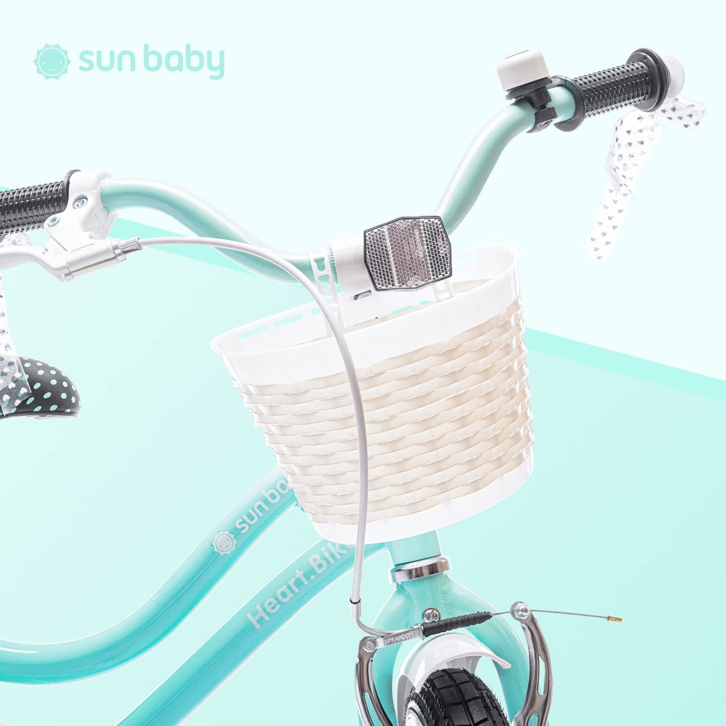 sun baby Mädchenfahrrad 12, 14 und 16 Zoll Radgröße Heart Bike zur Auswahl, mit Abnehmbarer Schubstange, Kinderfahrrad für Mädchen von 2 bis 6 Jahre