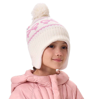 Winter Hat Girls Kids Beanie Earflap Pompom Baby Knitted Hat Girls