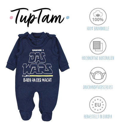 TupTam Unisex Baby Strampler Set Spruch Mamas & Papas Schatz