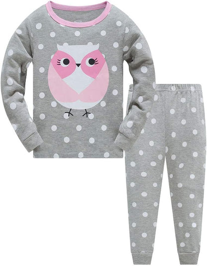 TEDD Girls' Pyjamas, Cotton, Cute, Unicorn, Long Sleeves, Two-Piece Pyjamas Set, Kids’ Sleepwear, Winter, Christmas, Sizes 1-12 Years