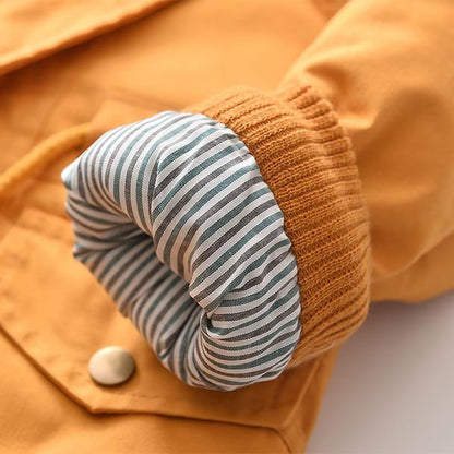 linboo Children's Winter Jacket Boys Girls Warm Lined Blouson Hoodie Thick Coat Parka Baby Winter Coats