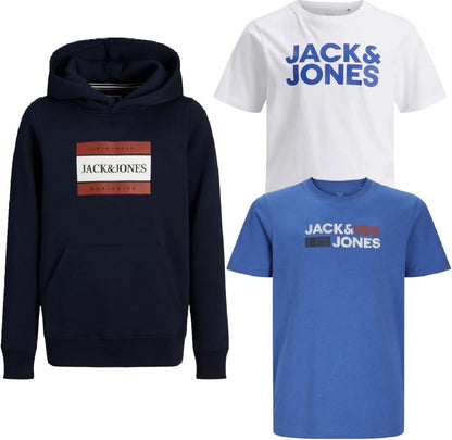JACK & JONES Junior Kinder Jungen Kapuzenpullover Kids Hoodie Sweatshirt Sweat Shirt Hood