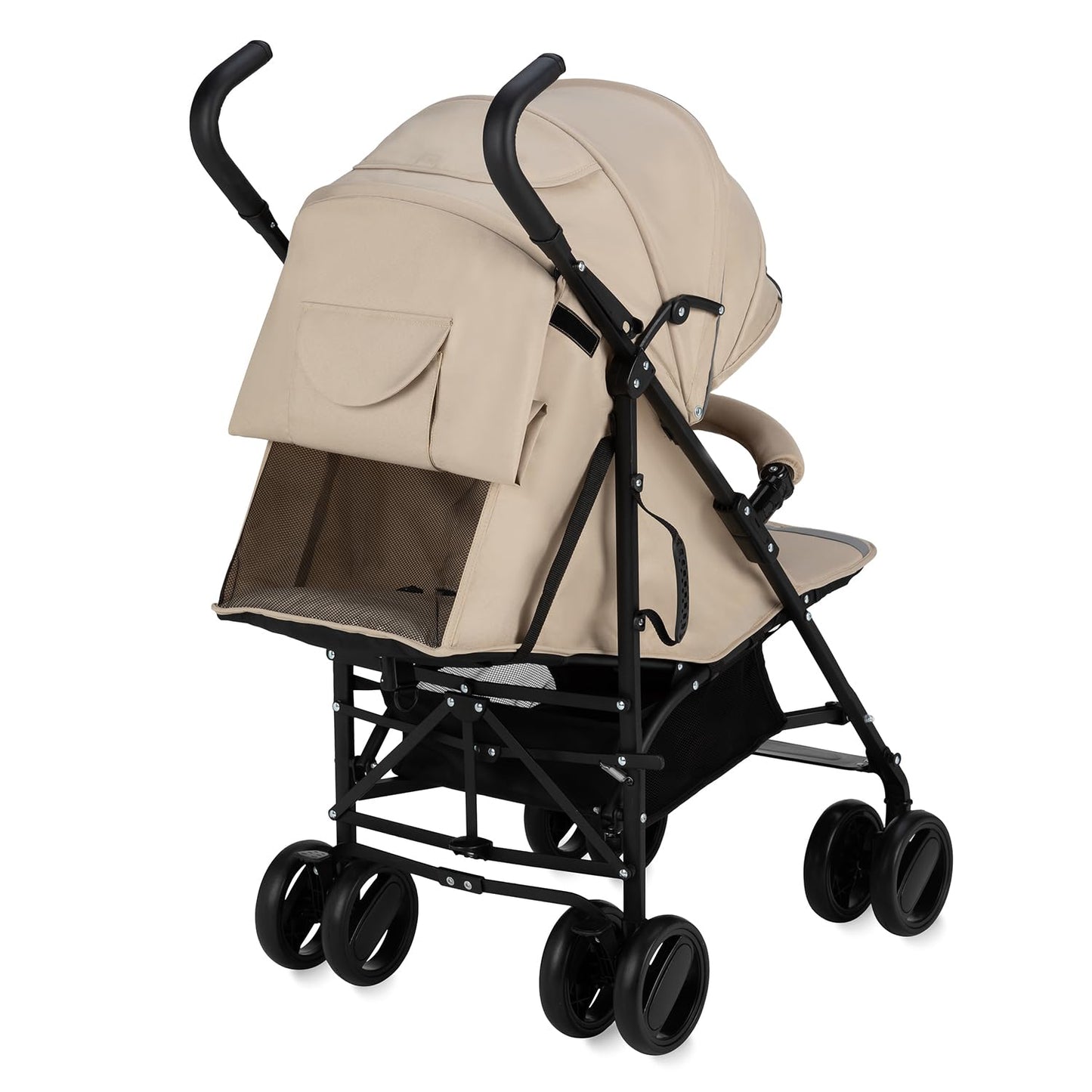 MoMi AKIRA Kinderbuggy Kinderwagen ab 6 Monaten (bis 15 kg), verstellbarer 5-Punkt-Sicherheitsgurt, Babytasche, Einkaufskorb, Regen- und Insektenschutz.