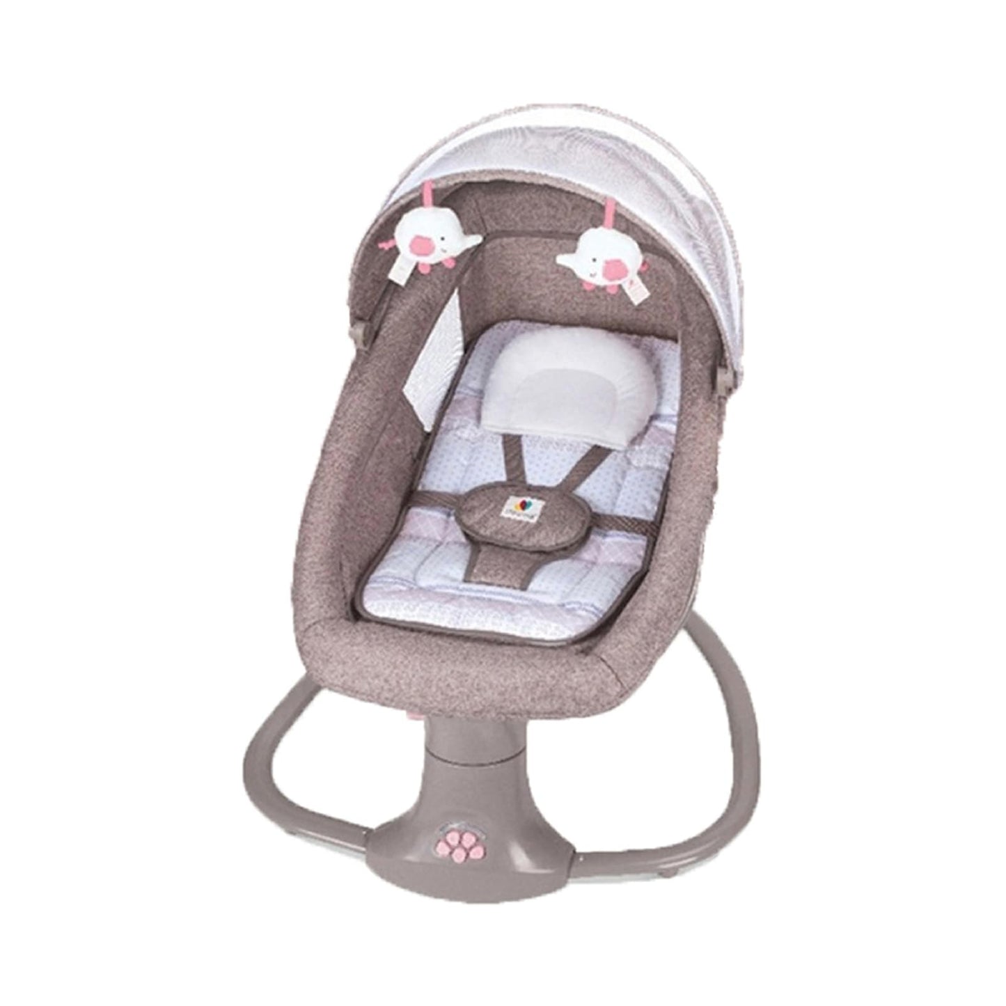 Sianldcone Baby Cradle, Bassinet Baby Toddler Cradle, Baby Bedside Table, Foldable Convertible Co-Sleeping Baby Bed with Music, 5-Swaying Gears (HR00 Pink) 