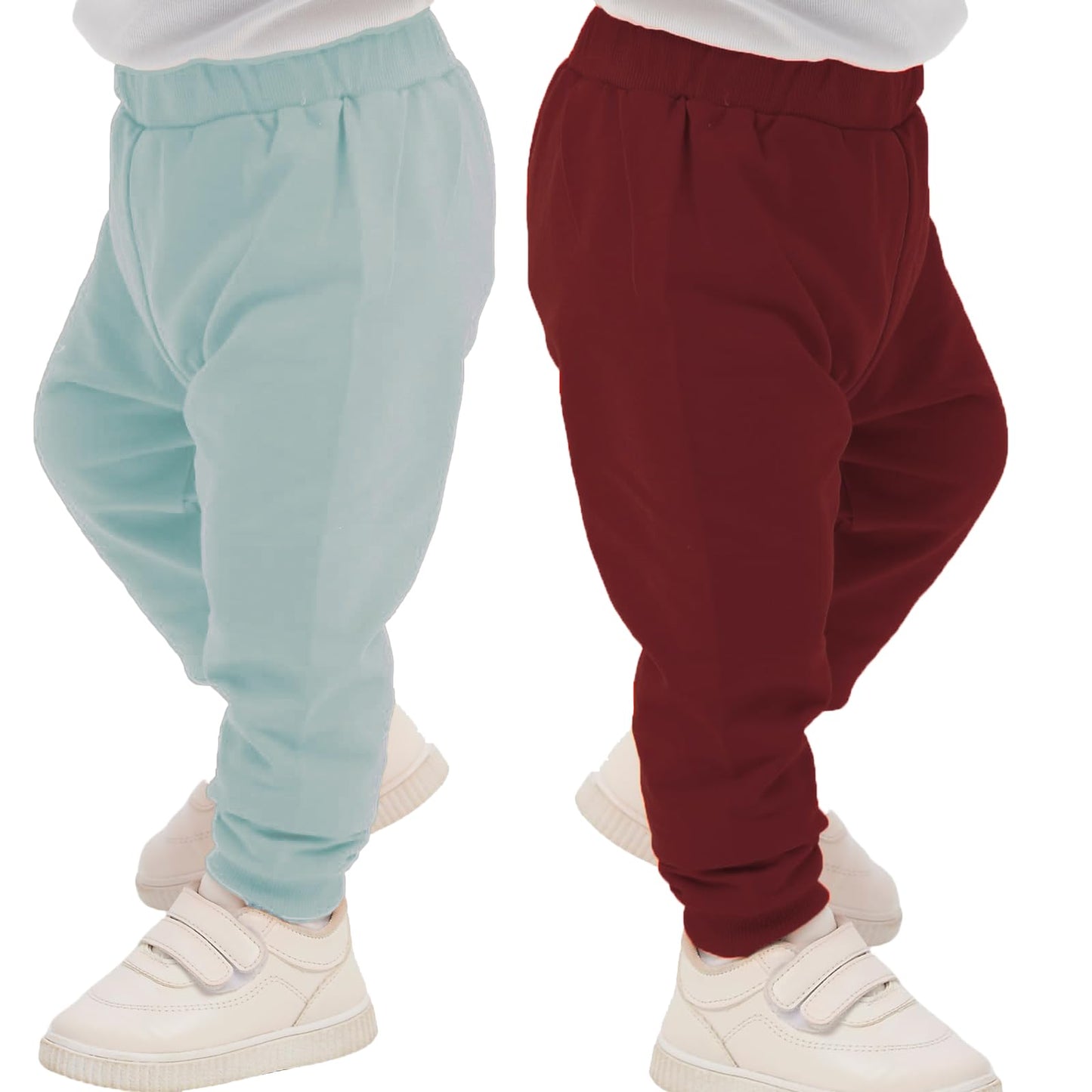 100% Baumwolle Babyhosen Kinderhosen | 2 er-Pack Lässig Sweathose Weiche und Bequeme Babykleidung für Jungen und Mädchen