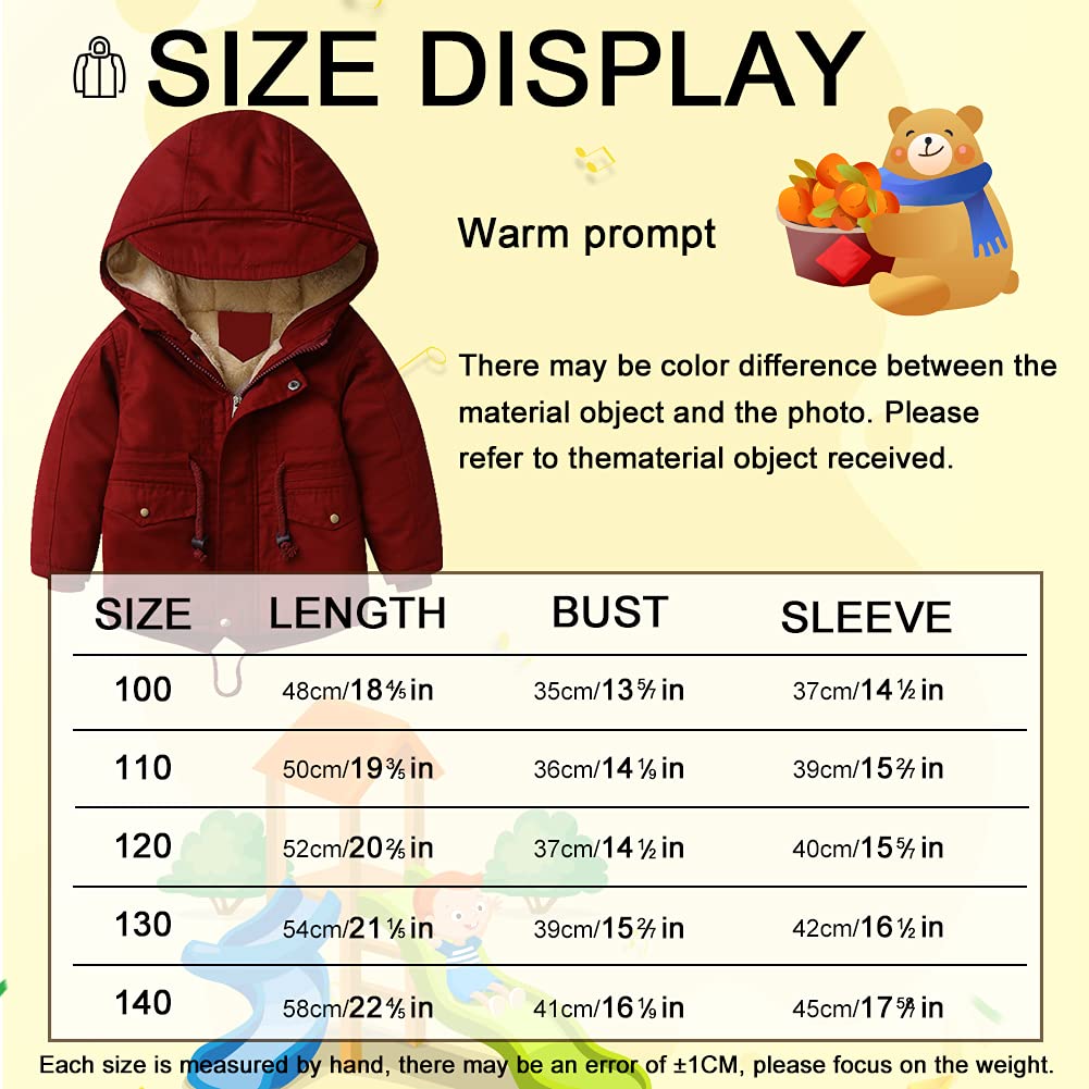 Winter Jacket for Boys and Girls, Warm Hoodie Outfits, Thick Coat, Baby Winter Coats
