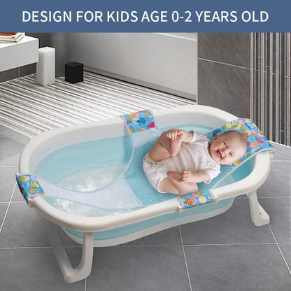 Badewannensitz Baby, Neugeborene Dusche Mesh auf kleinkind Babybadewanne, Sicherheitsbadesitz Antirutsch Kreuzförmig Badewanne Unterstützung Badezubehör für Neugeborenen Kleinkind (Rosa)