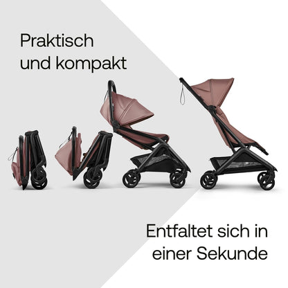 Bugaboo Butterfly 2 Reisebuggy Set – leichter, faltbarer Kinderwagen mit Sicherheitsbügel & Regenabdeckung – Handgepäckgröße, mit Liegefunktion – ab 6 Monaten bis 4 Jahre – Dusty Pink